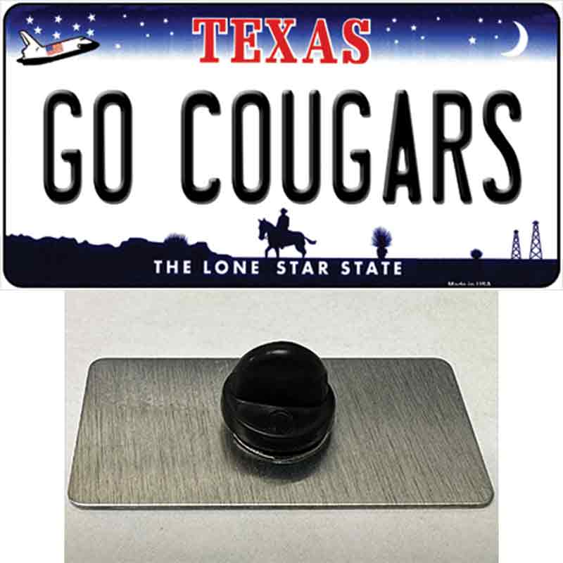 PIN-LP-13041 1.5 x 0.75 in. Go Cougars Novelty Rectangle Metal Hat Pin