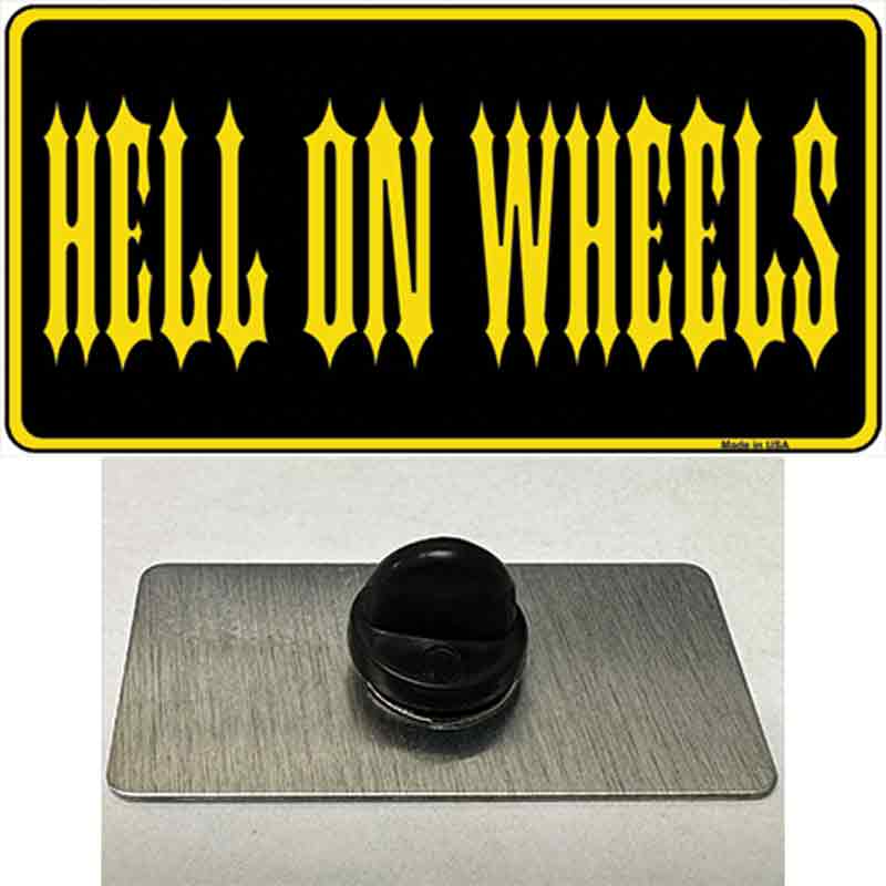 PIN-LP-1310 1.5 x 0.75 in. Hell On Wheels Novelty Rectangle Metal Hat Pin