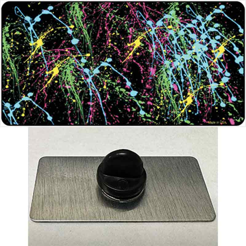 PIN-LP-1344 1.5 x 0.75 in. Paint Splashes Novelty Rectangle Metal Hat Pin