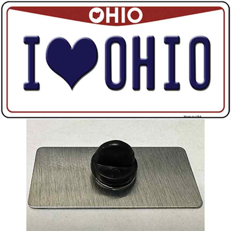 PIN-LP-10072 1.5 x 0.75 in. I Love Ohio Novelty Rectangle Metal Hat Pin