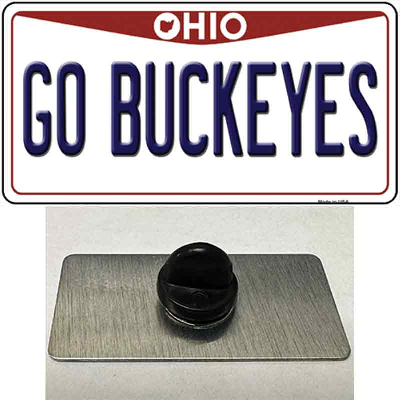 PIN-LP-10075 1.5 x 0.75 in. Go Buckeyes Ohio Novelty Rectangle Metal Hat Pin