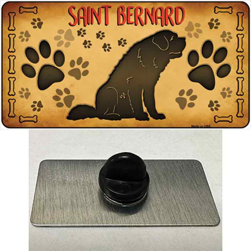 PIN-LP-10457 1.5 x 0.75 in. Saint Bernard Novelty Rectangle Metal Hat Pin