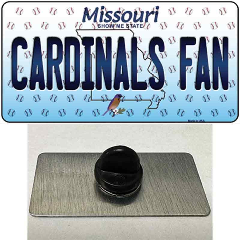 PIN-LP-10808 1.5 x 0.75 in. Cardinals Fan Missouri Novelty Rectangle Metal Hat Pin -  Smart Blonde