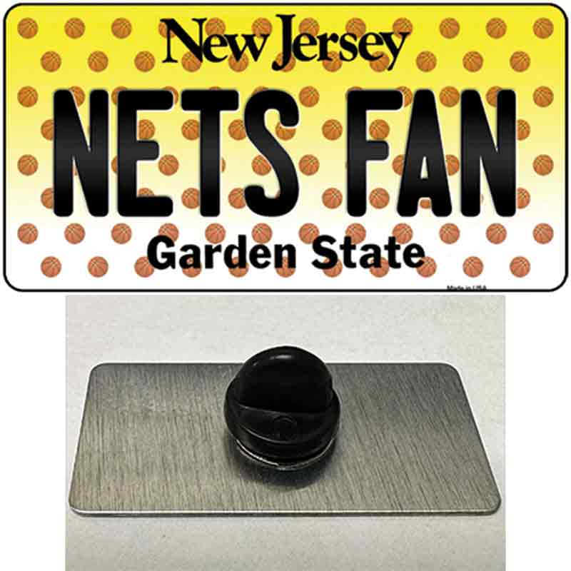 PIN-LP-10865 1.5 x 0.75 in. Nets Fan Jersey Novelty Rectangle Metal Hat Pin