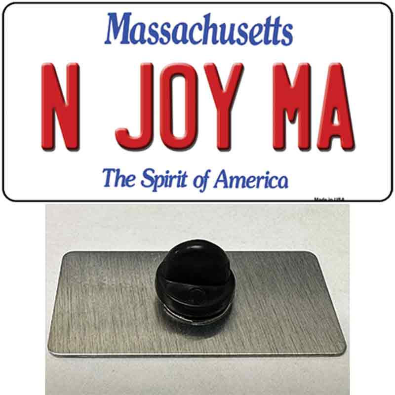 PIN-LP-10980 1.5 x 0.75 in. N Joy Massachusetts Massachusetts Novelty Rectangle Metal Hat Pin