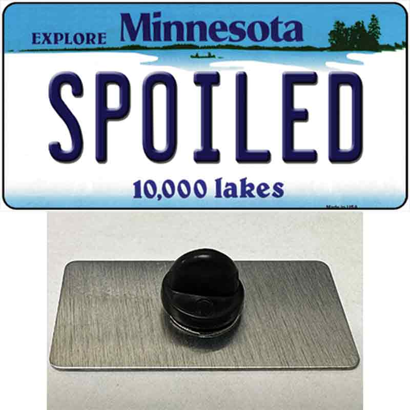 PIN-LP-11063 1.5 x 0.75 in. Spoiled Minnesota State Novelty Rectangle Metal Hat Pin