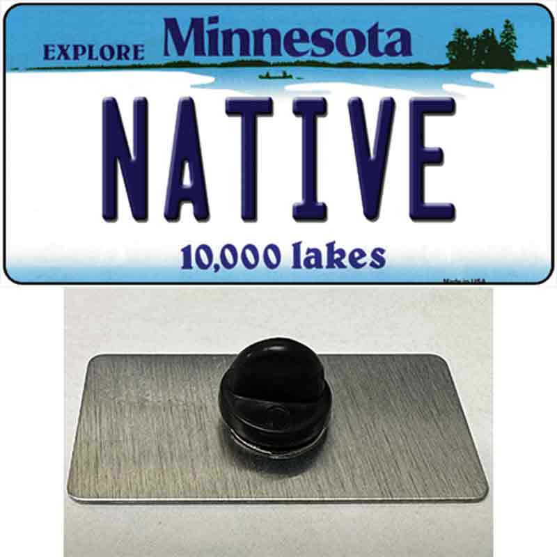 PIN-LP-11073 1.5 x 0.75 in. Native Minnesota State Novelty Rectangle Metal Hat Pin