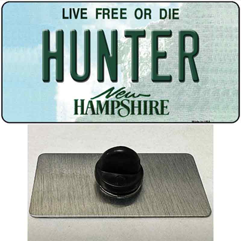 PIN-LP-11171 1.5 x 0.75 in. Hunter Hampshire State Novelty Rectangle Metal Hat Pin