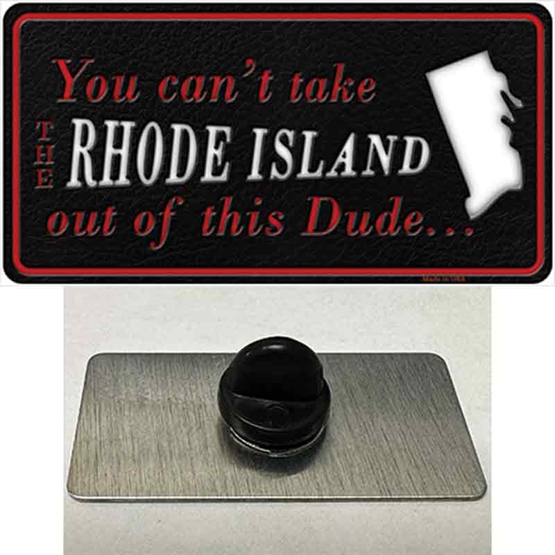 PIN-LP-11293 1.5 x 0.75 in. Rhode Island Dude Novelty Rectangle Metal Hat Pin
