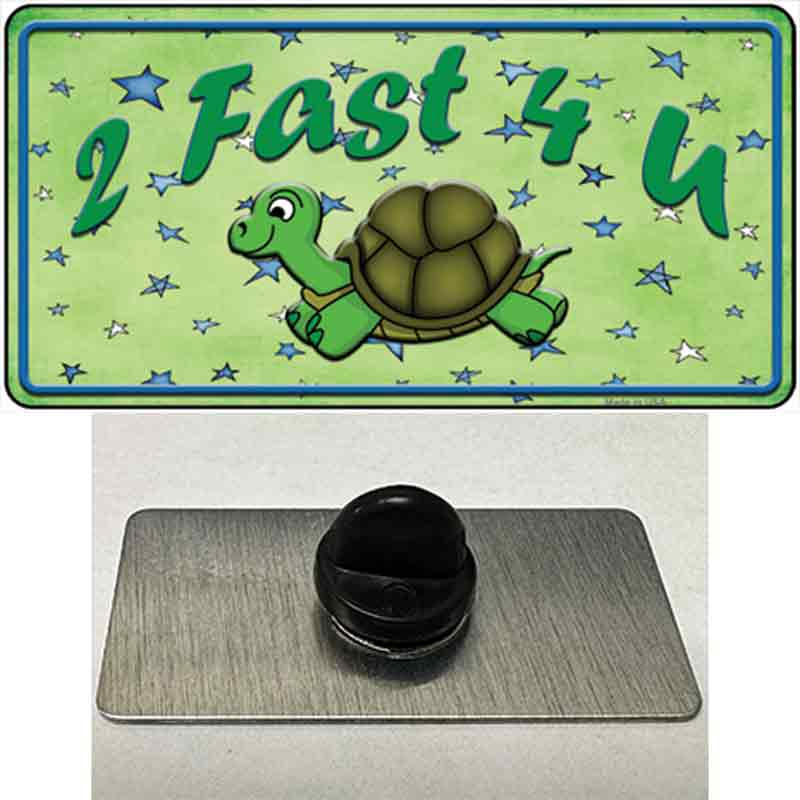 PIN-LP-11541 1.5 x 0.75 in. 2 Fast 4 U Novelty Rectangle Metal Hat Pin