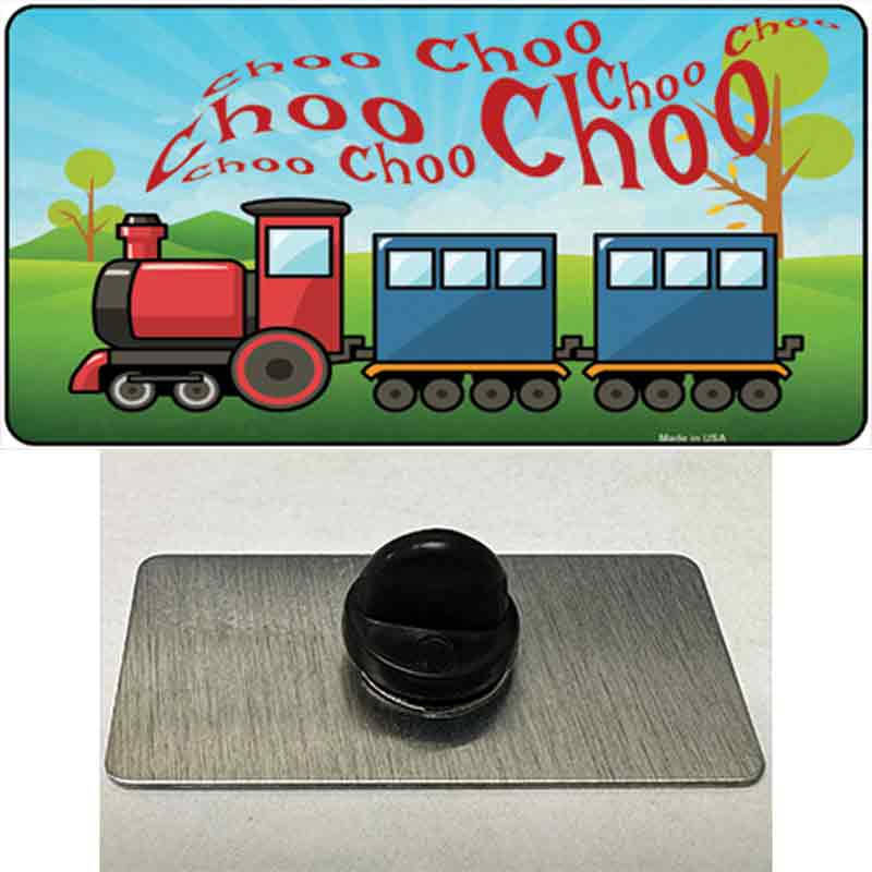 PIN-LP-11563 1.5 x 0.75 in. Choo Choo Novelty Rectangle Metal Hat Pin