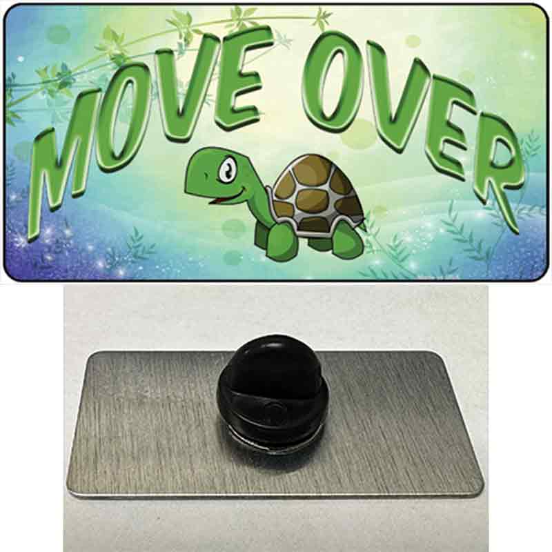 PIN-LP-11565 1.5 x 0.75 in. Move Over Novelty Rectangle Metal Hat Pin