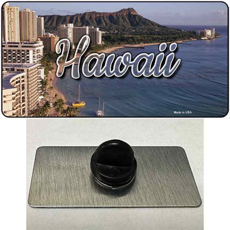 PIN-LP-11594 1.5 x 0.75 in. Hawaii Beach State Novelty Rectangle Metal Hat Pin