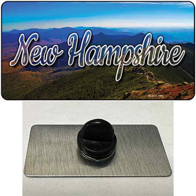 PIN-LP-11615 1.5 x 0.75 in. Hampshire Mountain Range State Novelty Rectangle Metal Hat Pin