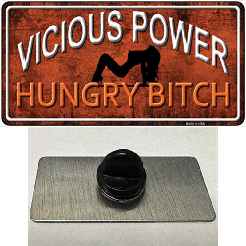 PIN-LP-11665 1.5 x 0.75 in. Vicious Power Novelty Rectangle Metal Hat Pin