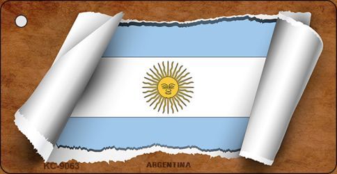 KC-9063 Argentina Flag Scroll Novelty Key Chain