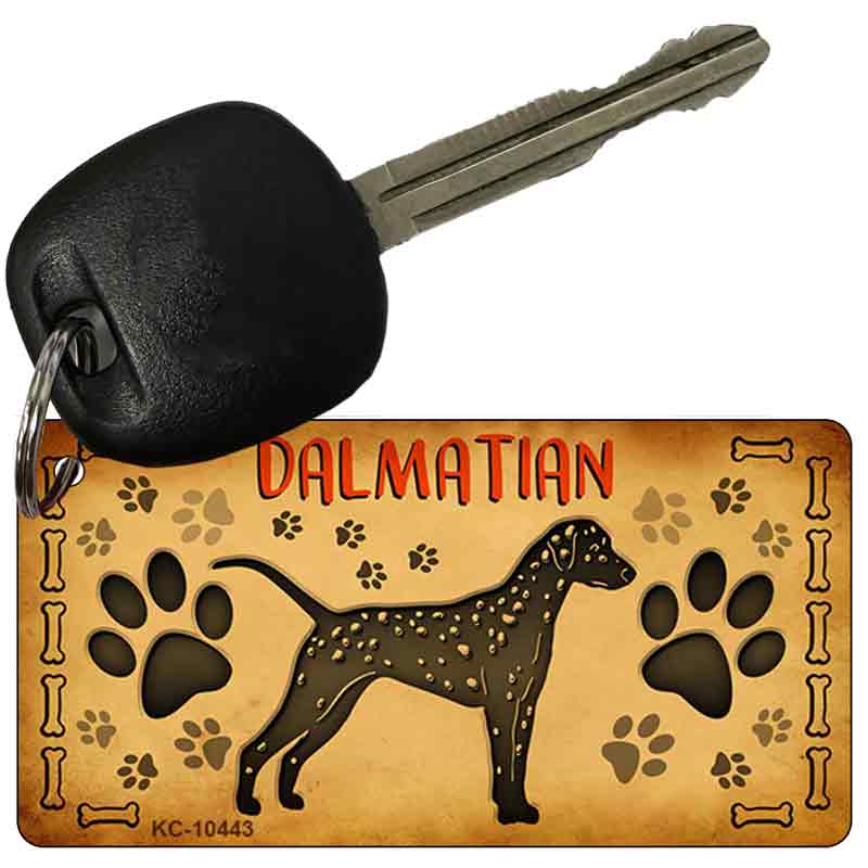 KC-10443 3 x 1.5 in. Dalmatian Novelty Rectangle Metal Key Chain