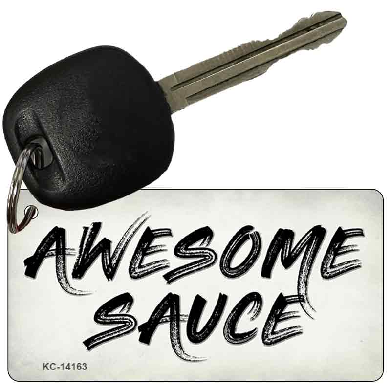 KC-14163 3 x 1.5 in. Awesome Sauce Novelty Rectangle Metal Key Chain