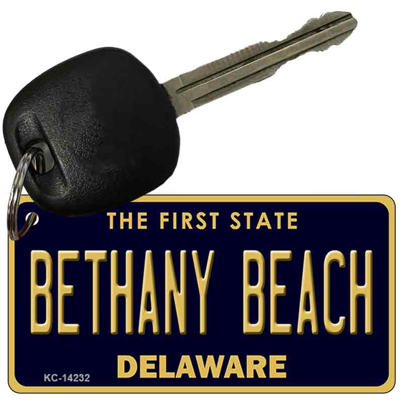 KC-14232 3 x 1.5 in. Bethany Beach Delaware Novelty Rectangle Metal Key Chain