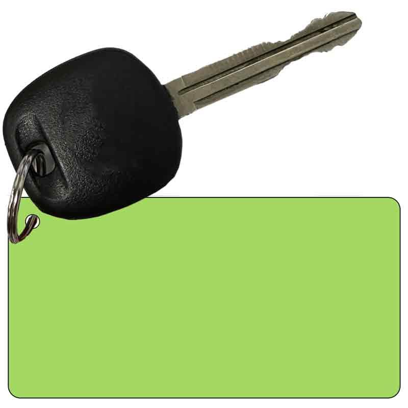 KC-2365 3 x 1.5 in. Lime Green Solid Novelty Rectangle Metal Key Chain