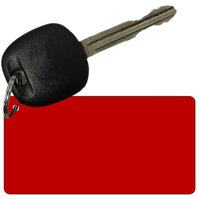 KC-2368 3 x 1.5 in. Red Solid Novelty Rectangle Metal Key Chain