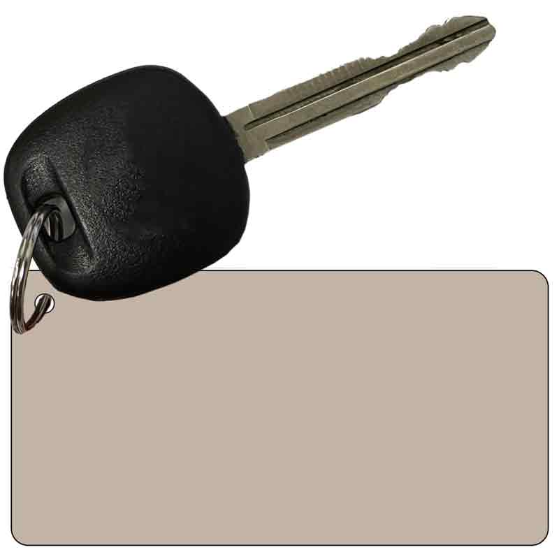 KC-4605 3 x 1.5 in. Tan Solid Novelty Rectangle Metal Key Chain