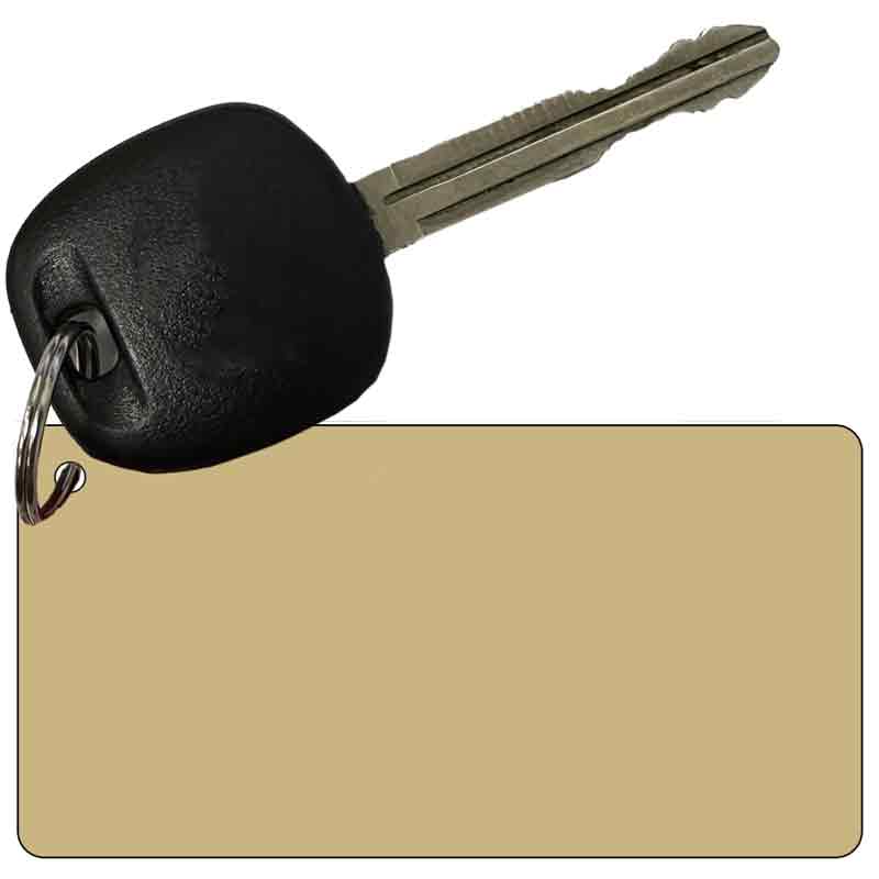 KC-4606 3 x 1.5 in. Gold Solid Novelty Rectangle Metal Key Chain