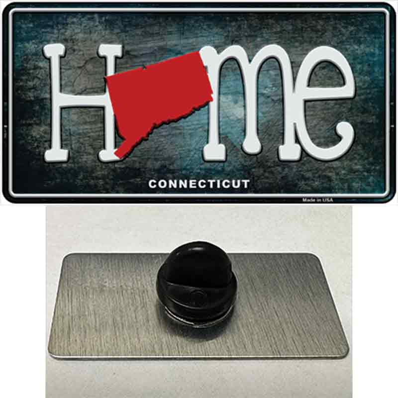 PIN-LP-11998 1.5 x 0.75 in. Connecticut Home State Outline Novelty Rectangle Metal Hat Pin