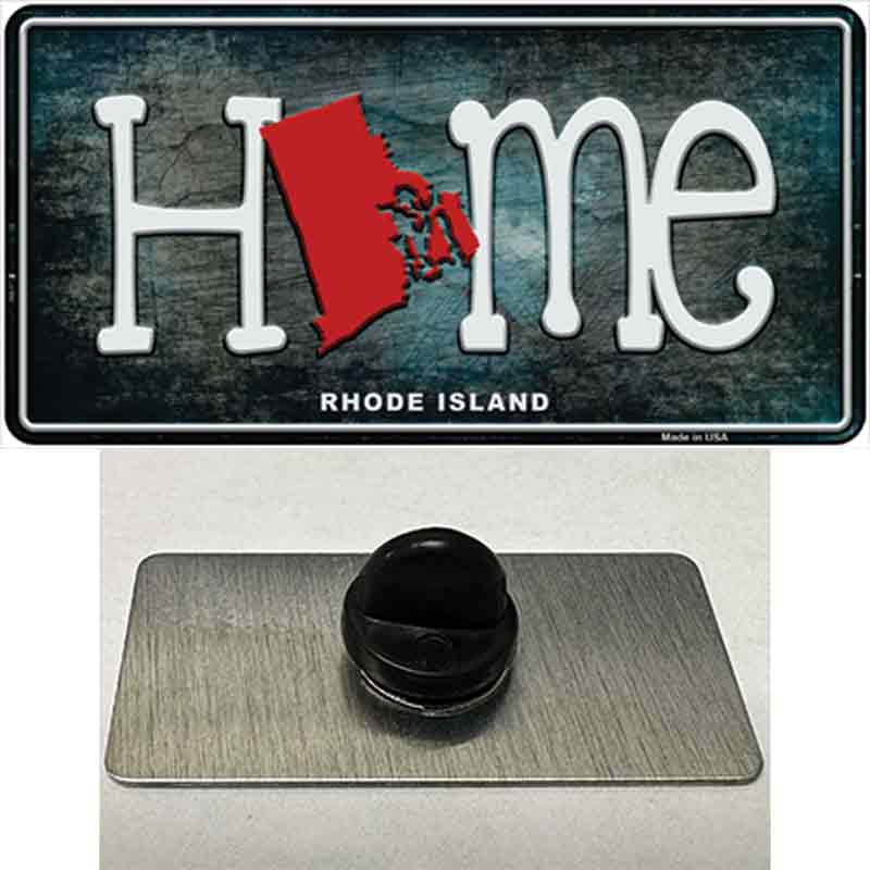 PIN-LP-12030 1.5 x 0.75 in. Rhode Island Home State Outline Novelty Rectangle Metal Hat Pin