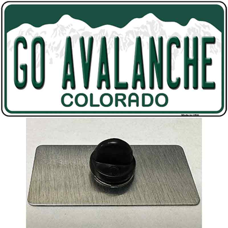 PIN-LP-13359 1.5 x 0.75 in. Go Avalanche Novelty Rectangle Metal Hat Pin Tag
