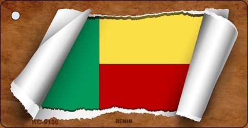 KC-9136 Benin Flag Scroll Novelty Key Chain