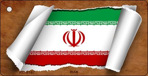 KC-9197 Iran Flag Scroll Novelty Key Chain