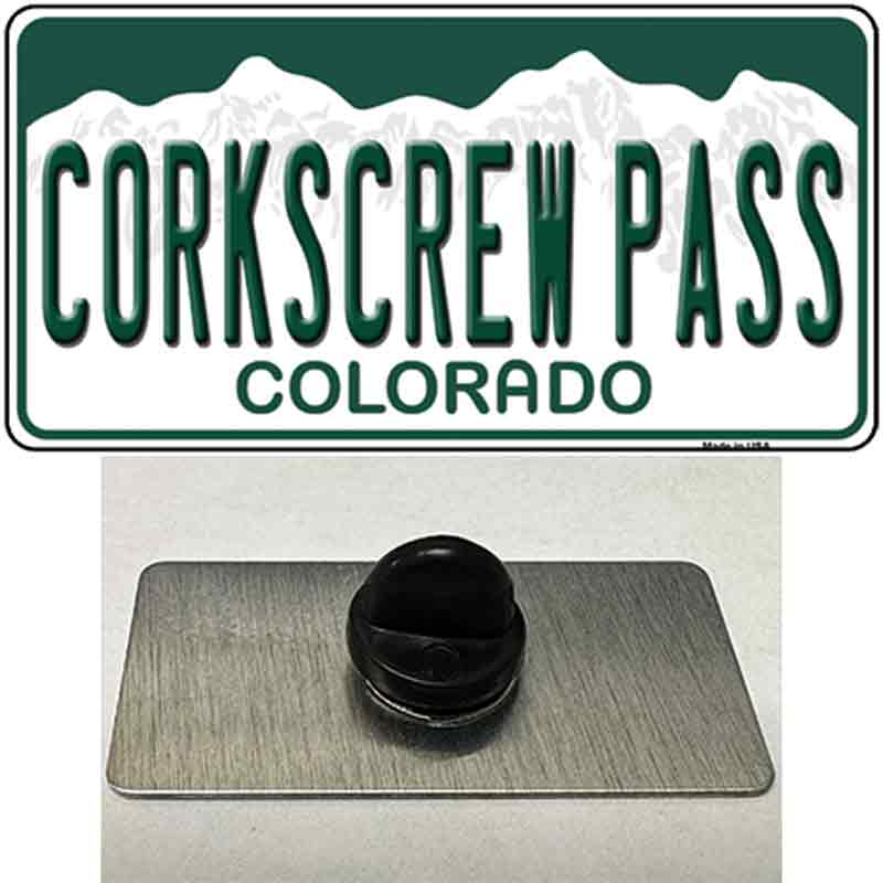 PIN-LP-12151 1.5 x 0.75 in. Corkscrew Pass Colorado Novelty Rectangle Metal Hat Pin