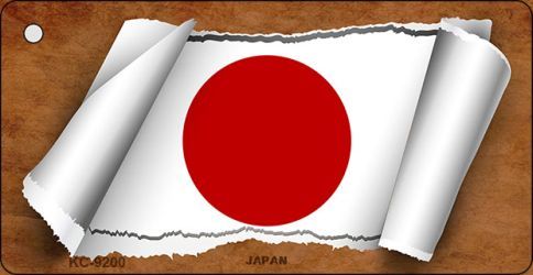 SMART BLONDE Japan Flag Scroll Novelty Aluminum Key Chain KC-9200