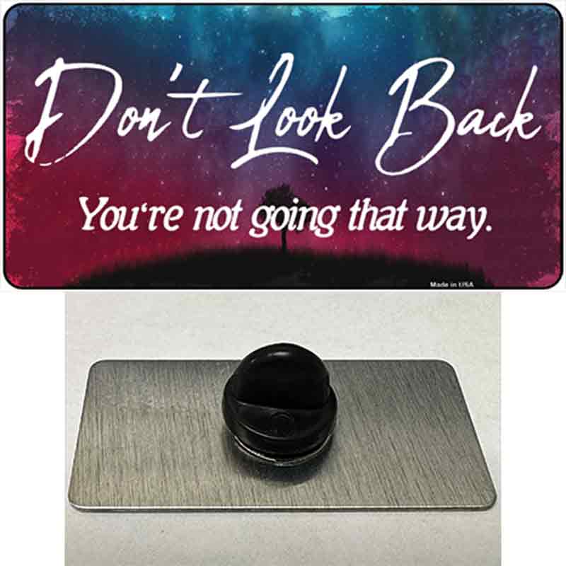 PIN-LP-12203 1.5 x 0.75 in. Dont Look Back Novelty Rectangle Metal Hat Pin