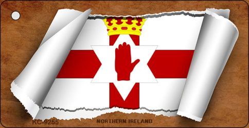 KC-9255 Northern Ireland Flag Scroll Novelty Key Chain