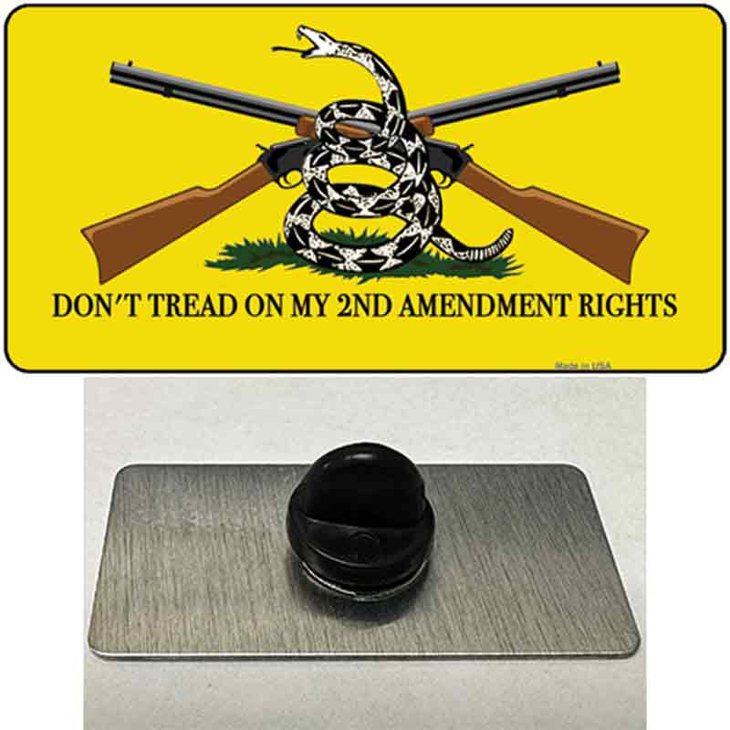 PIN-LP-13797 1.5 x 0.75 in. Dont Tread On My 2nd Amendment Novelty Rectangle Metal Hat Pin