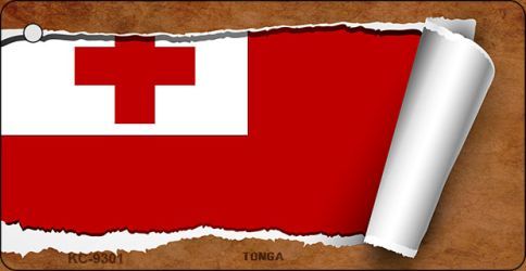 KC-9301 Tonga Flag Scroll Novelty Key Chain