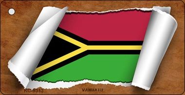 KC-9313 Vanuatu Flag Scroll Novelty Key Chain