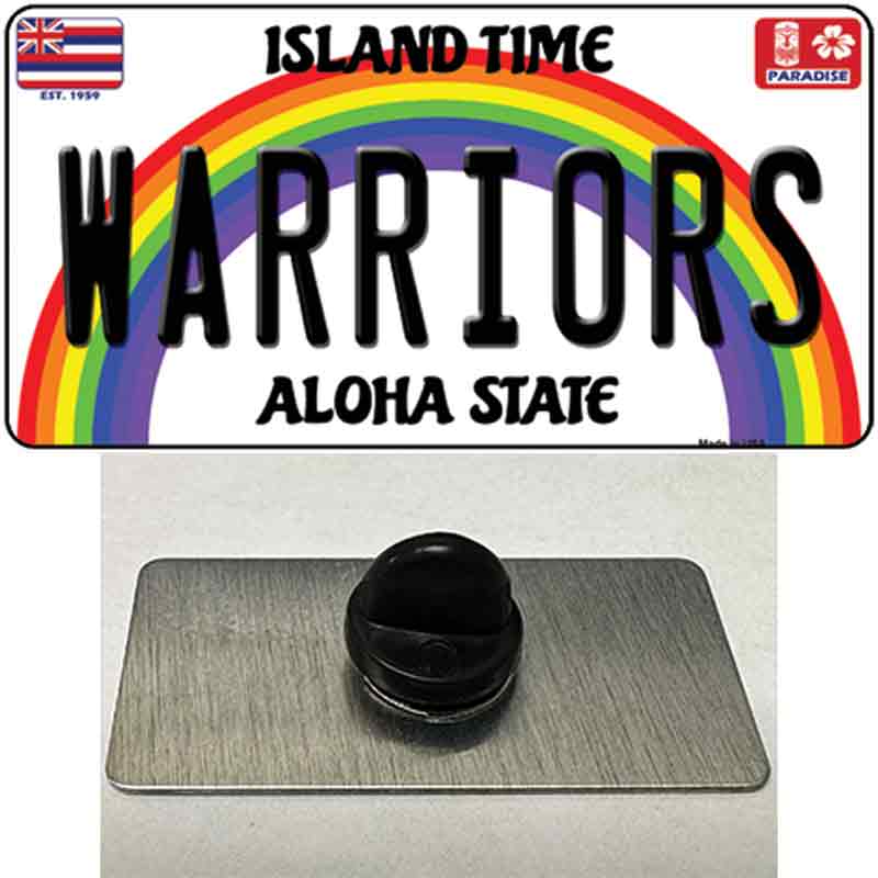 PIN-LP-12731 1.5 x 0.75 in. Warriors Novelty Rectangle Metal Hat Pin