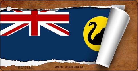 KC-9334 West Australia Flag Scroll Novelty Key Chain