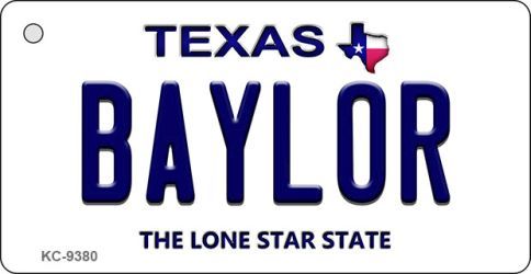 KC-9380 Baylor Texas Background Novelty Key Chain