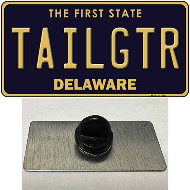 PIN-LP-6705 1.5 x 0.75 in. Tailgtr Delaware Novelty Rectangle Metal Hat Pin
