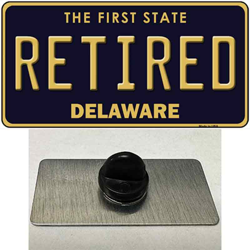 PIN-LP-6718 1.5 x 0.75 in. Retired Delaware Novelty Rectangle Metal Hat Pin