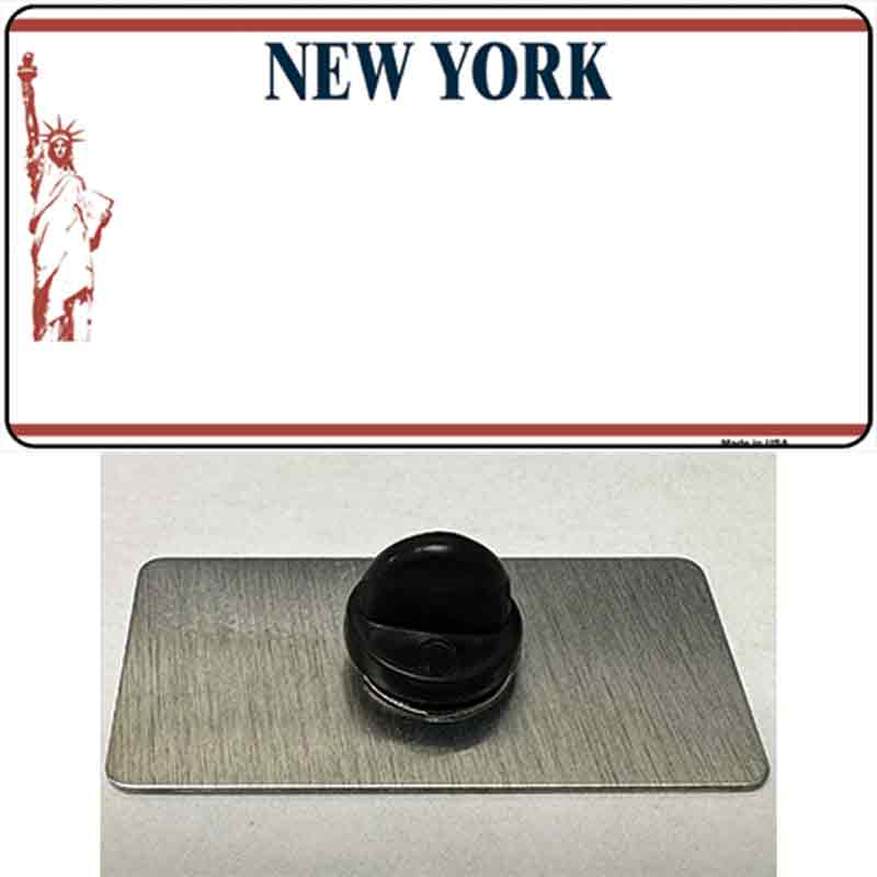 PIN-LP-4609 1.5 x 0.75 in.   York State Blank Novelty Rectangle Metal Hat Pin