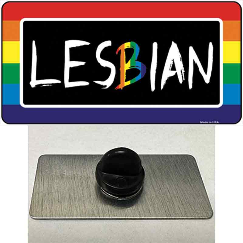 PIN-LP-4713 1.5 x 0.75 in. Lesbian Novelty Rectangle Metal Hat Pin
