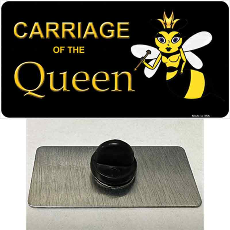 PIN-LP-6876 1.5 x 0.75 in. Carriage of Queen Bee Novelty Rectangle Metal Hat Pin -  Smart Blonde