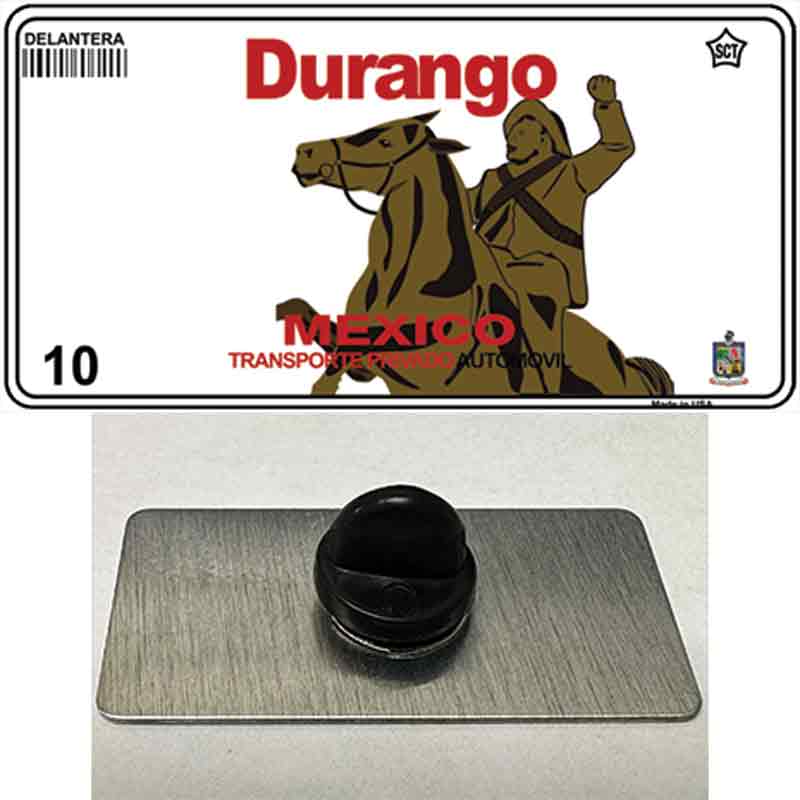 PIN-LP-4815 1.5 x 0.75 in. Durango Mexico Novelty Rectangle Metal Hat Pin