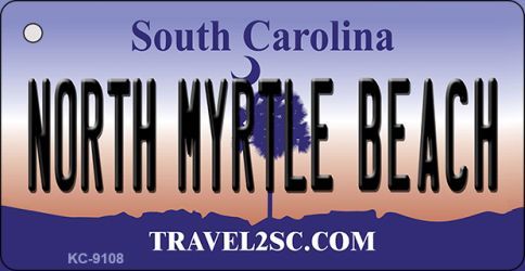 KC-9108 North Myrtle Beach Flag Scroll Novelty Key Chain