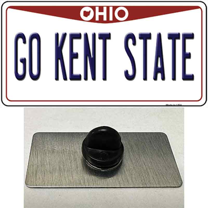 PIN-LP-12958 1.5 x 0.75 in. Go Kent State Novelty Rectangle Metal Hat Pin